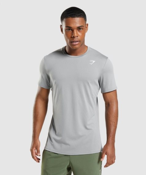 Men's Gymshark Arrival T-Shirts Light Grey | NZ 7OSZQY